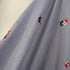 Embroidered Navy & White Stripe ~ Cotton